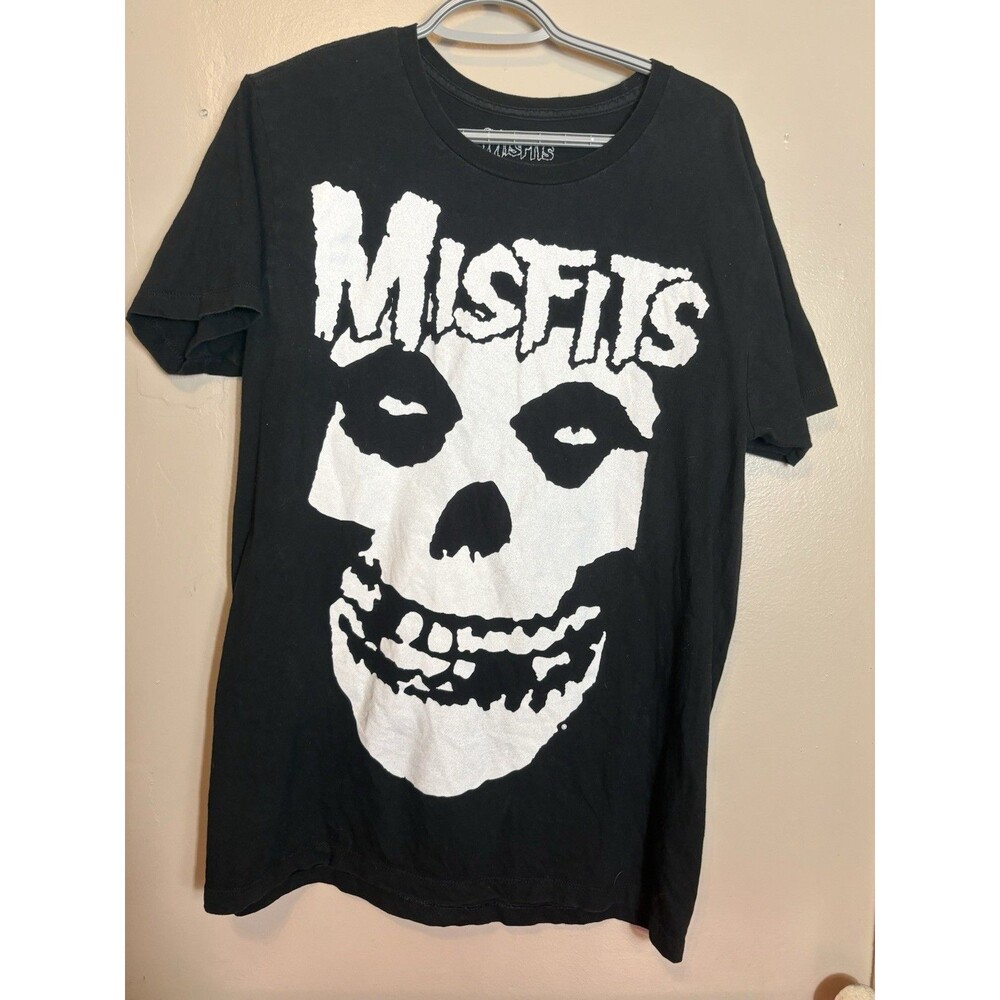 Misfits Skull Face Black T-Shirt Mens Large Punk Rock Graphic Band Tee